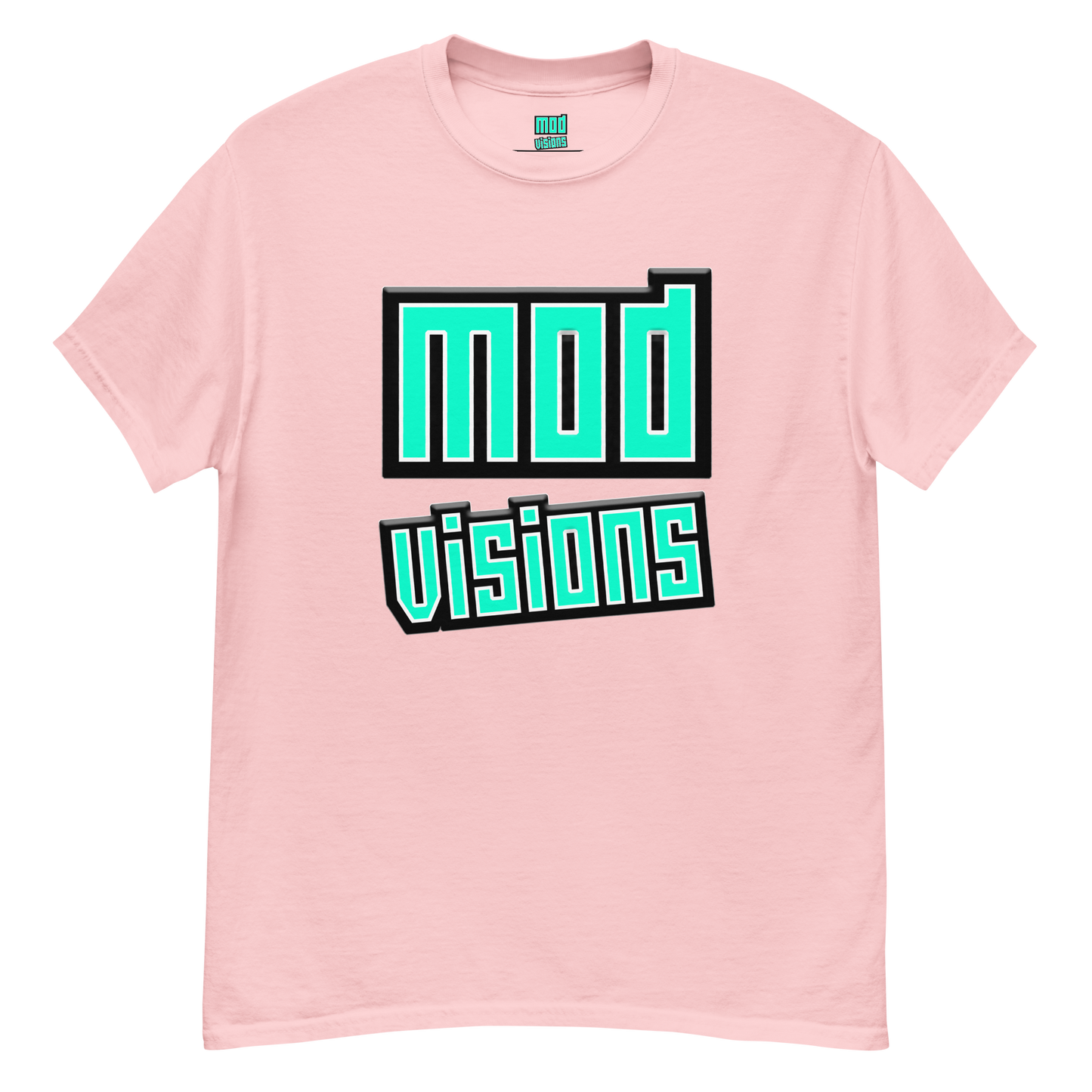Mod Visions olo streetwear t-shirt in light pink