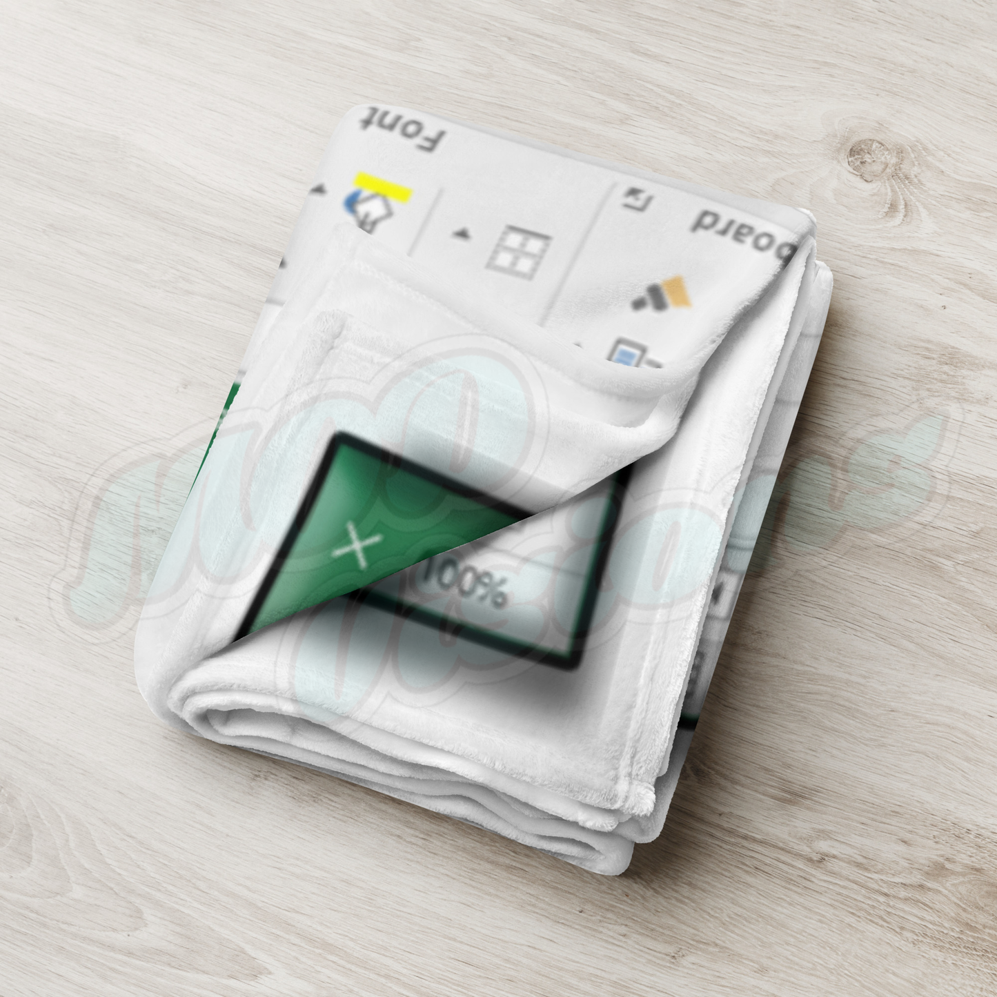 Spread Em' Excel Spreadsheet Throw Blanket