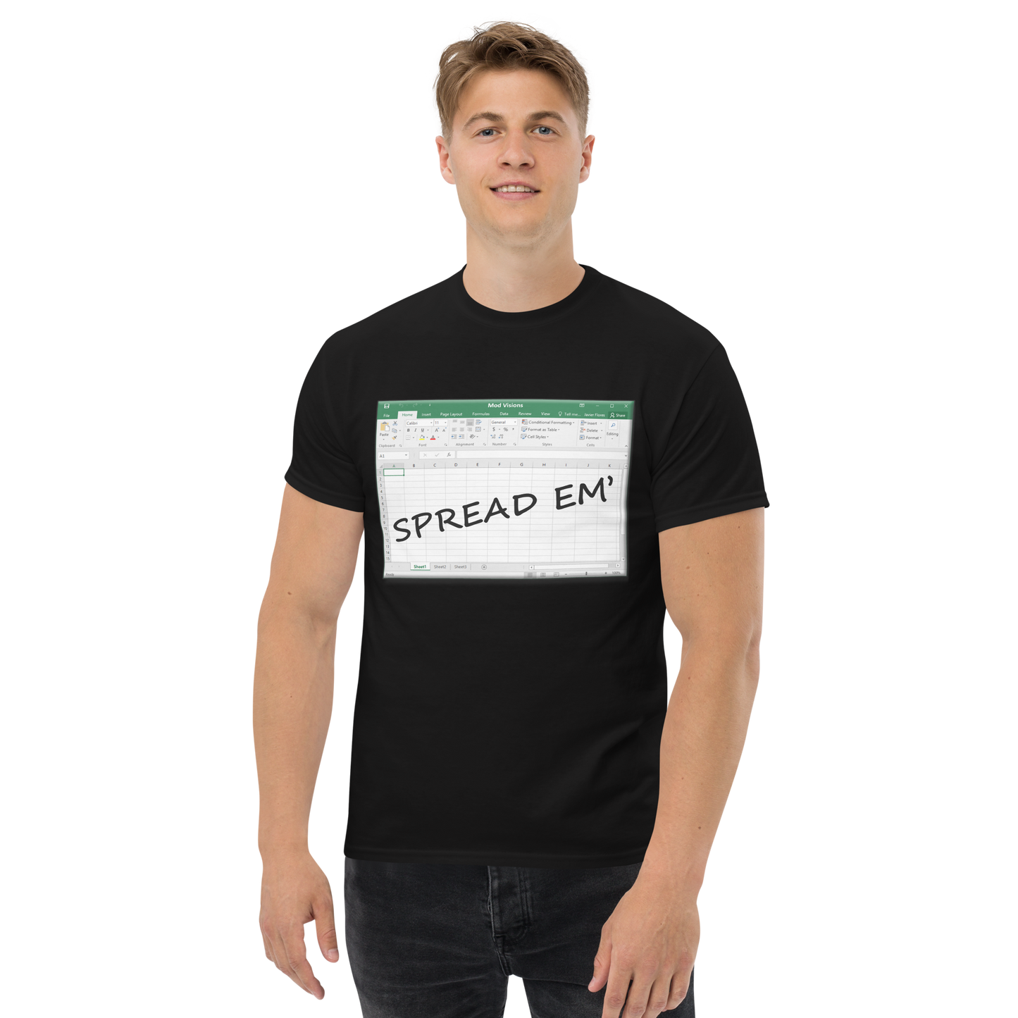 Spread Em' Excel Spreadsheet T-Shirt