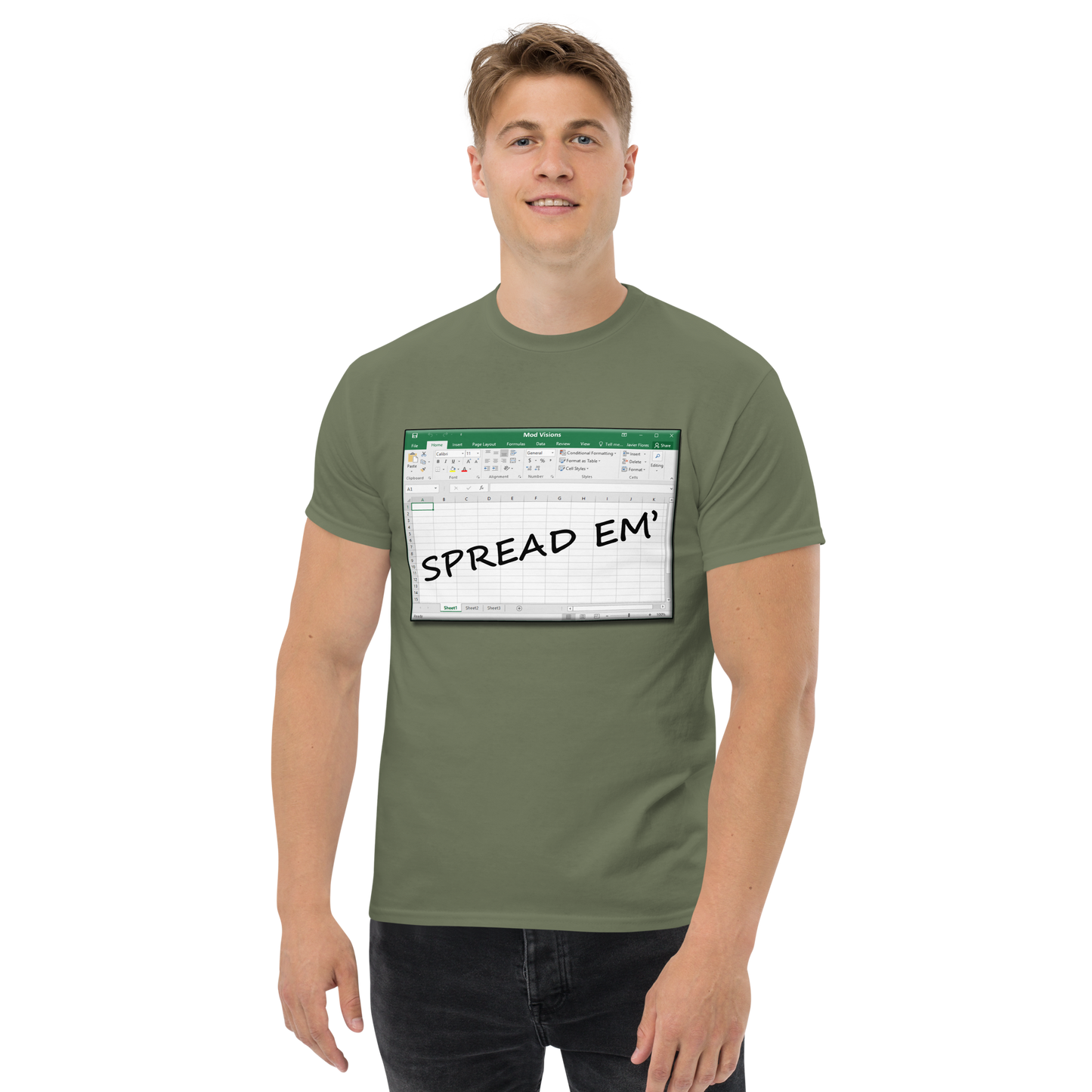 Spread Em' Excel Spreadsheet T-Shirt