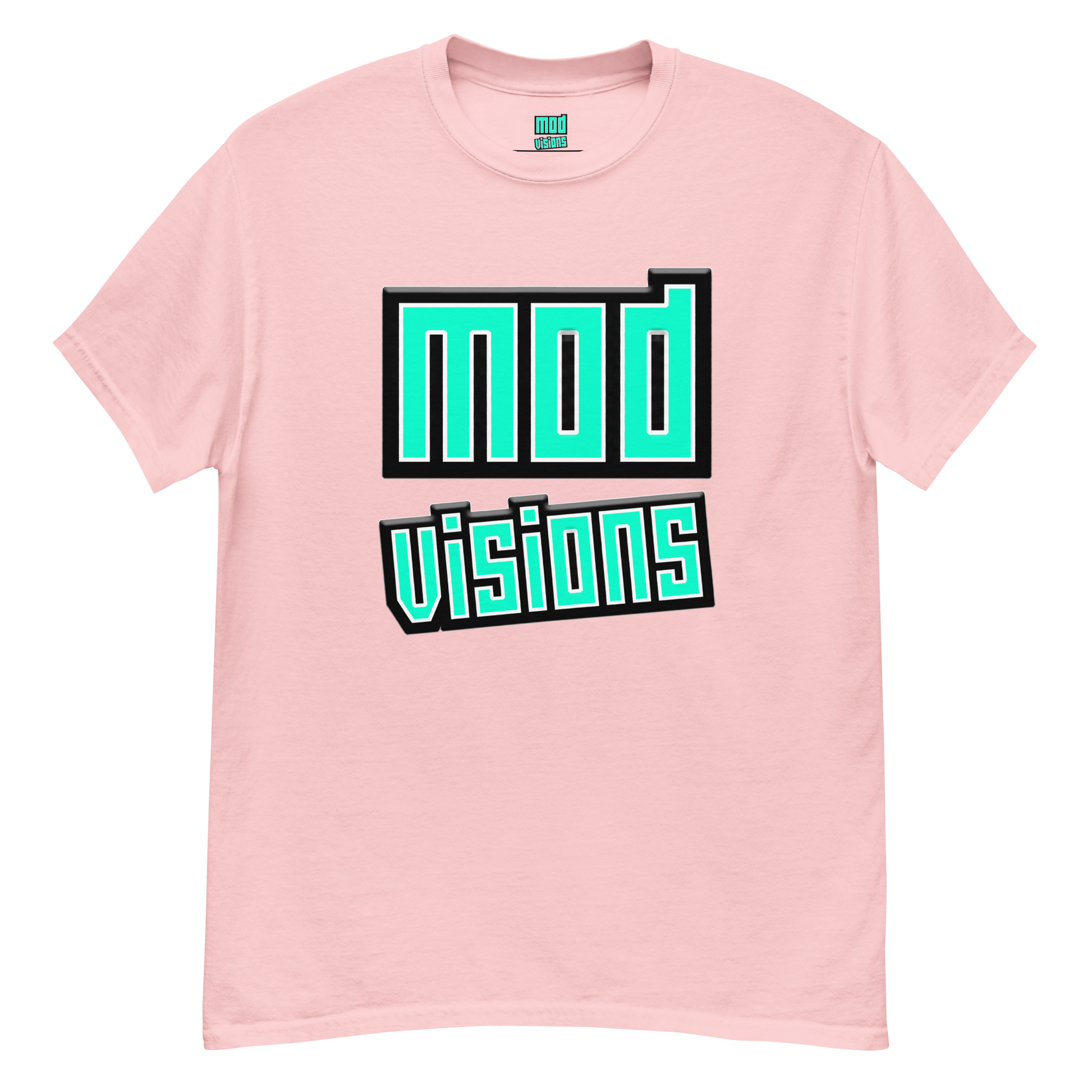Mod Visions olo streetwear t-shirt in light pink