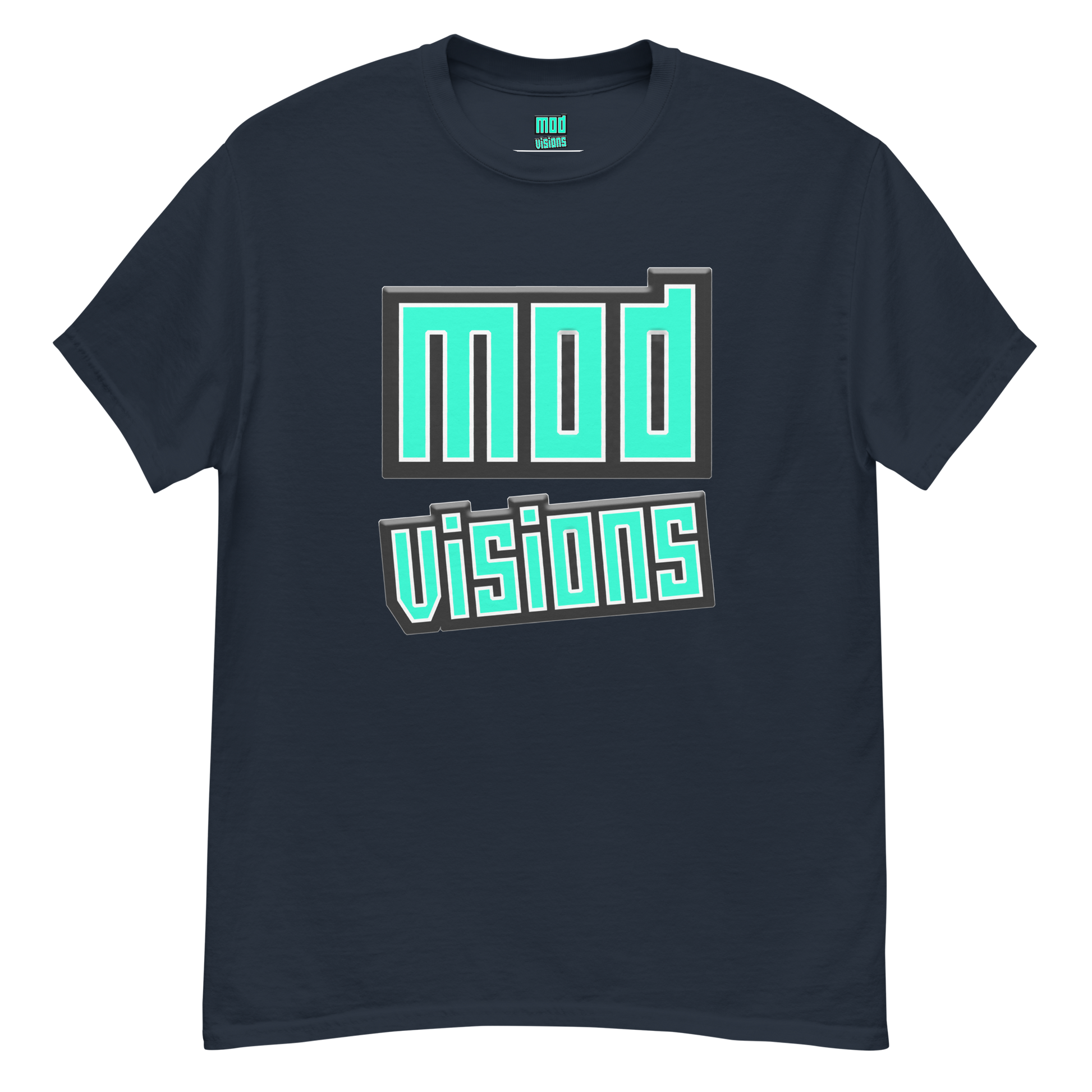 Mod Visions olo streetwear t-shirt in navy