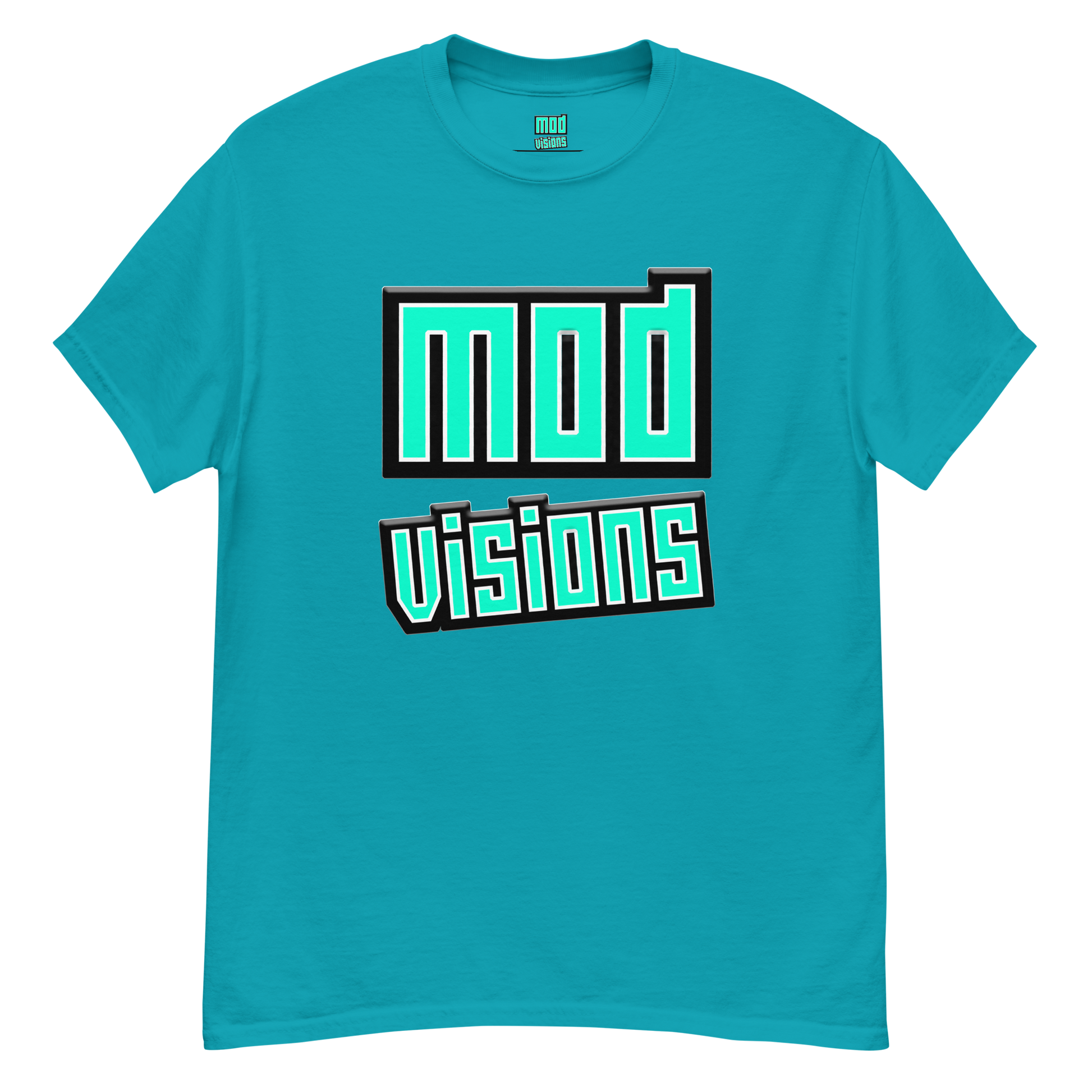 Mod Visions olo streetwear t-shirt in teal