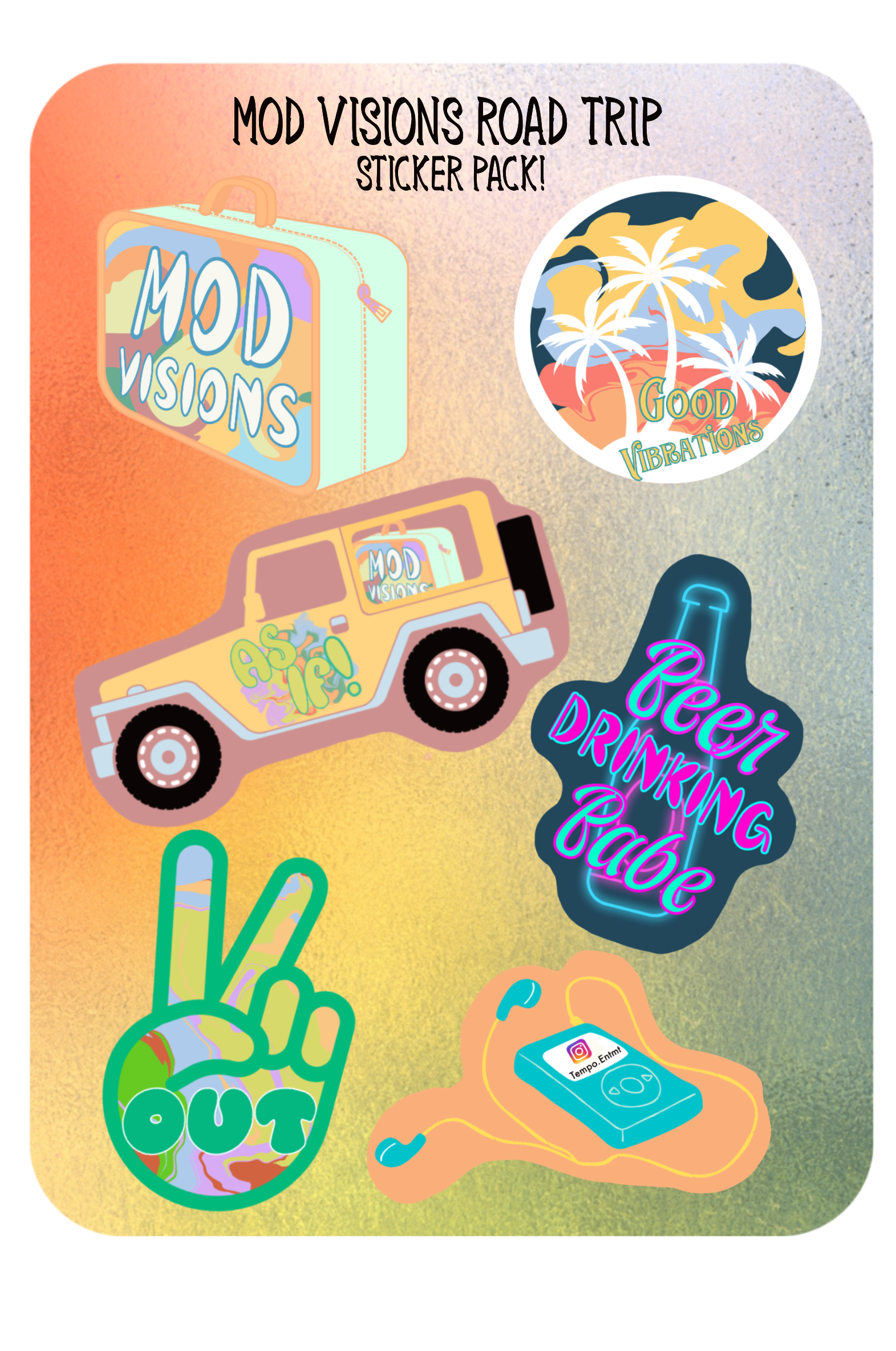 Mod Visions Road Trip Sticker Pack - Mod Visions