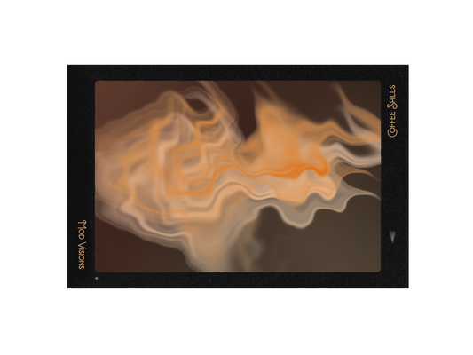 Coffee Spills Polaroid Sticker - Mod Visions