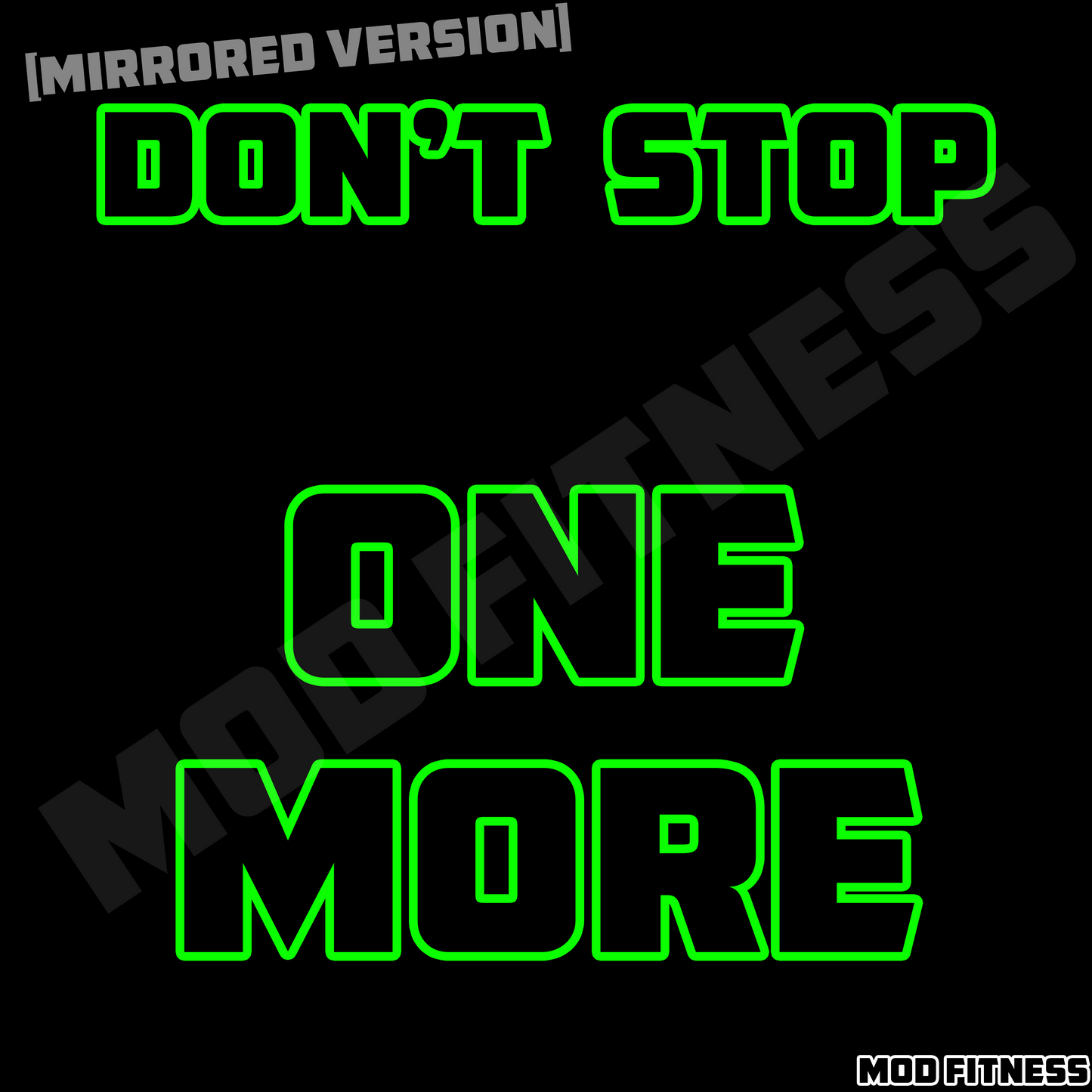 Don't Stop - One More (Reverse Mirrored) T-Shirt - Mod Visions