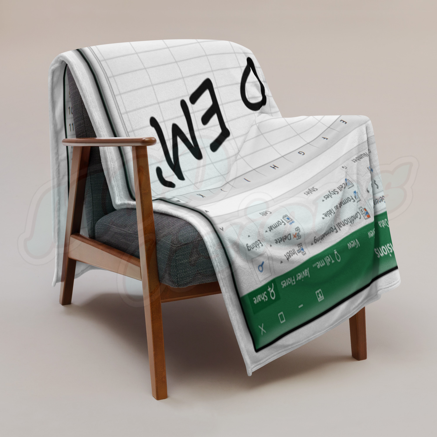 Spread Em' Excel Spreadsheet Throw Blanket