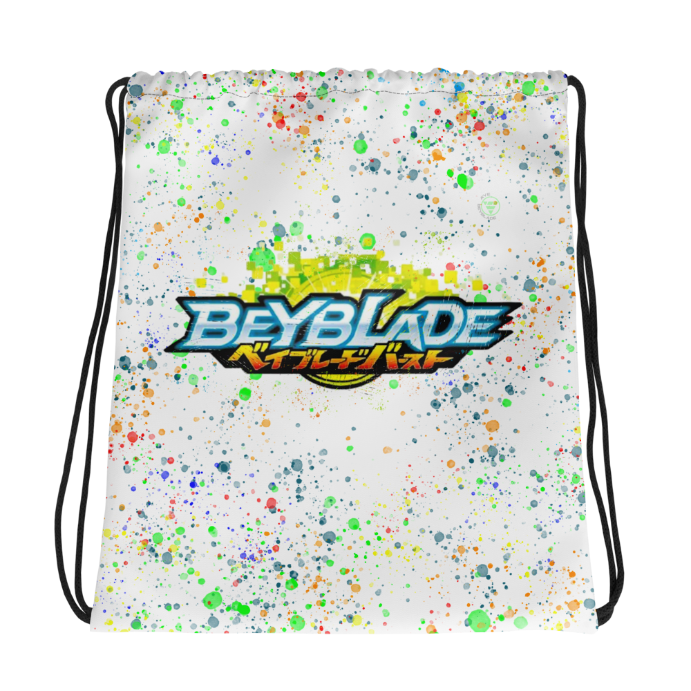 Beyblade Splattered Design Drawstring Bag