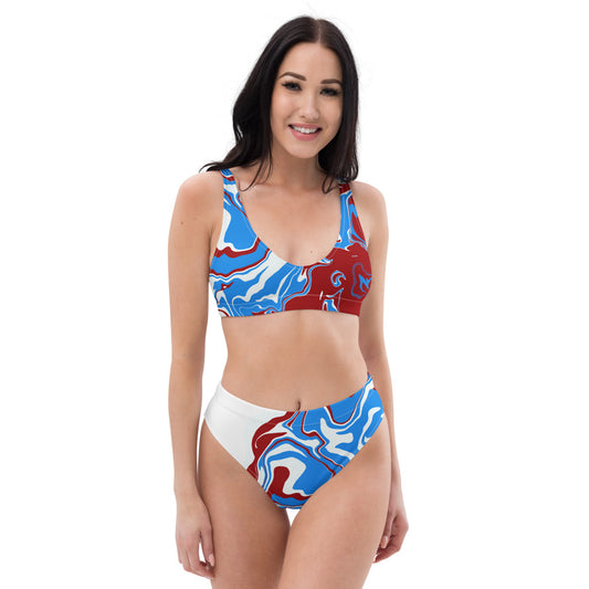 U.S.A Hippie high-waisted bikini - Mod Visions