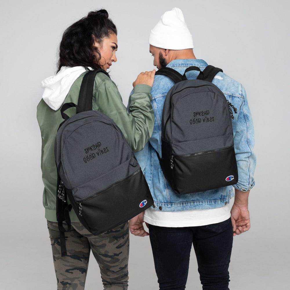 Spread Good Vibes Embroidered Champion Backpack - Mod Visions