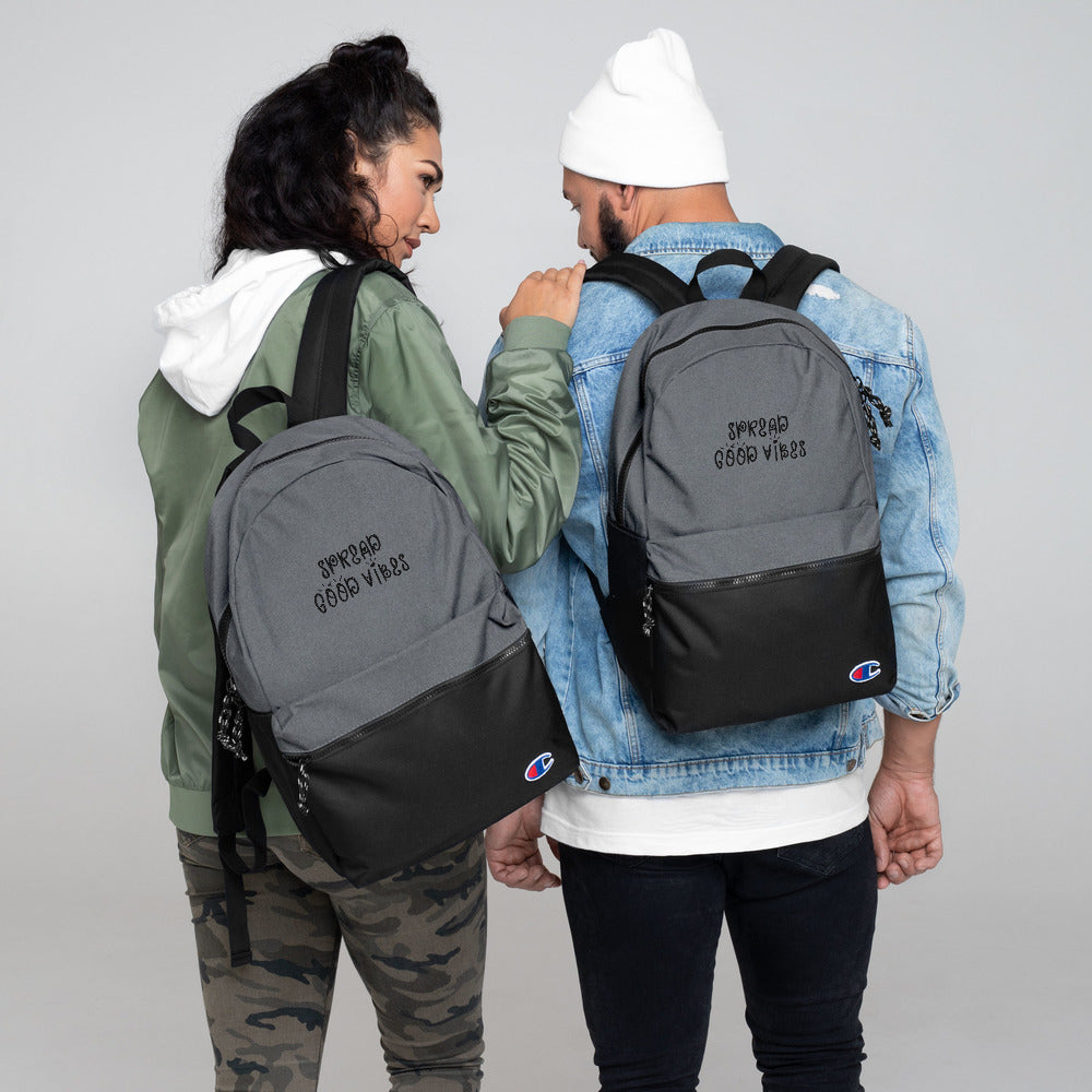 Spread Good Vibes Embroidered Champion Backpack - Mod Visions