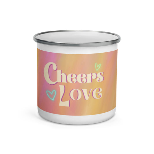 Cheers Love Enamel Mug