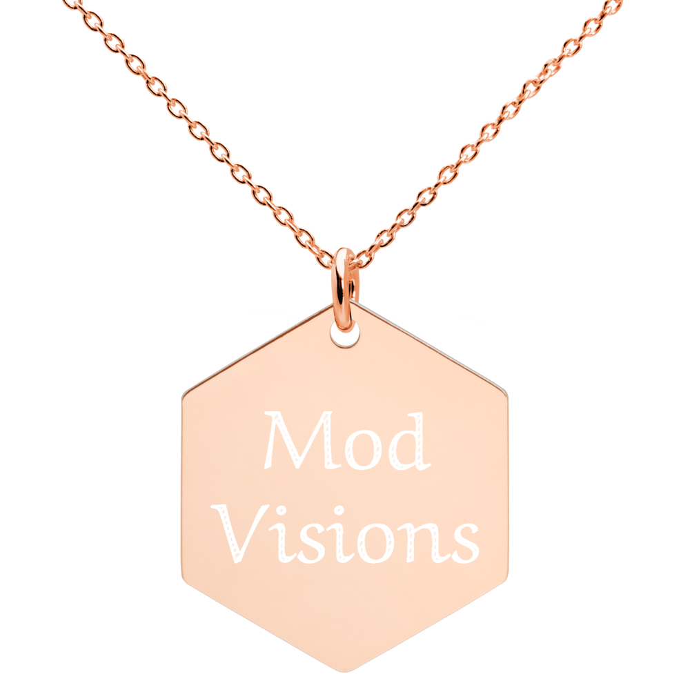 Engraved Mod Visions Hexagon Necklace - Mod Visions