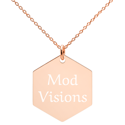 Engraved Mod Visions Hexagon Necklace - Mod Visions