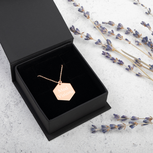 Engraved Mod Visions Hexagon Necklace - Mod Visions
