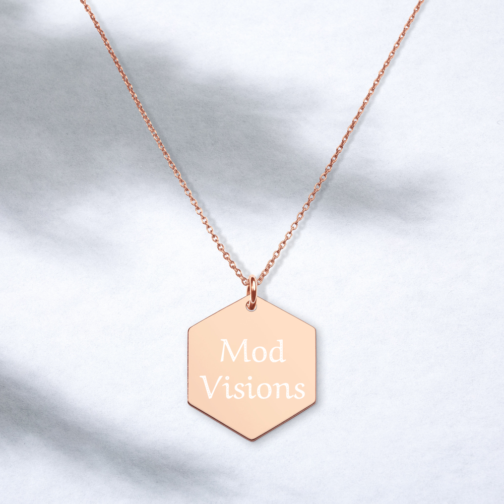 Engraved Mod Visions Hexagon Necklace - Mod Visions