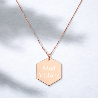 Engraved Mod Visions Hexagon Necklace - Mod Visions