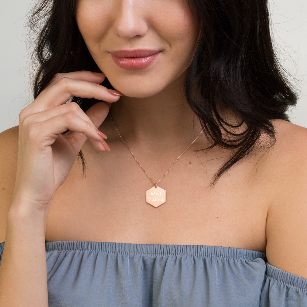 Engraved Mod Visions Hexagon Necklace - Mod Visions