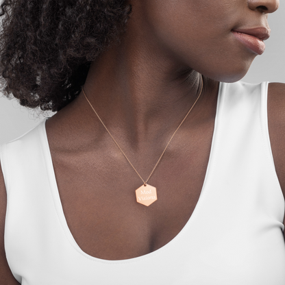 Engraved Mod Visions Hexagon Necklace - Mod Visions