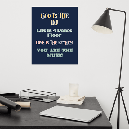 God Is The DJ Poster - Mod Visions