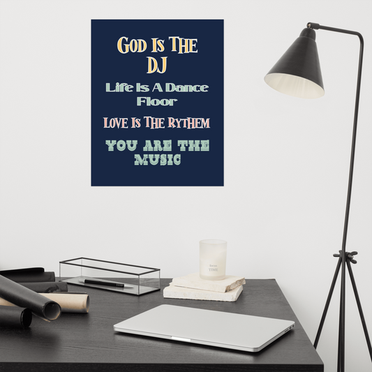 God Is The DJ Poster - Mod Visions