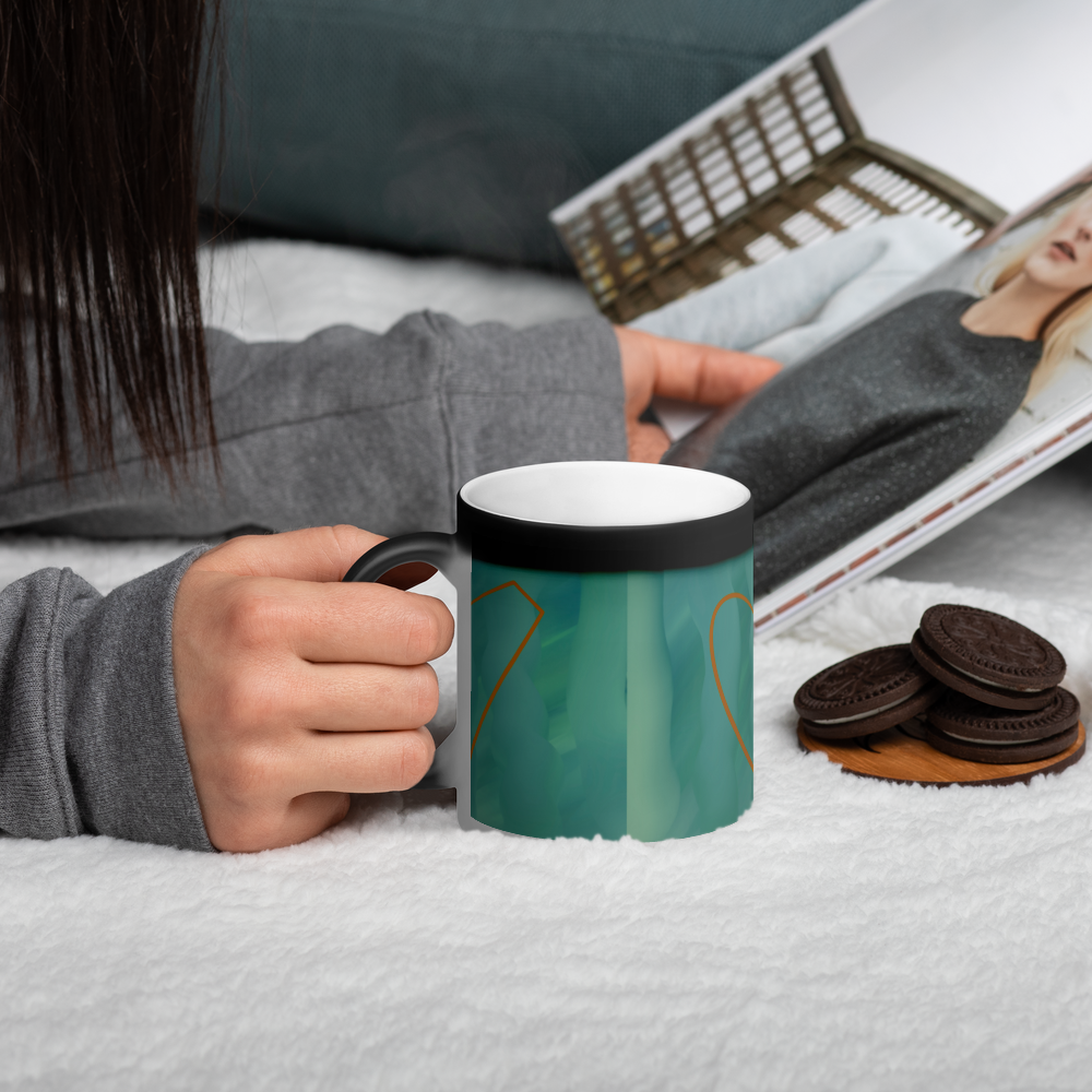 Black Retro Heart Magic Mug - Mod Visions