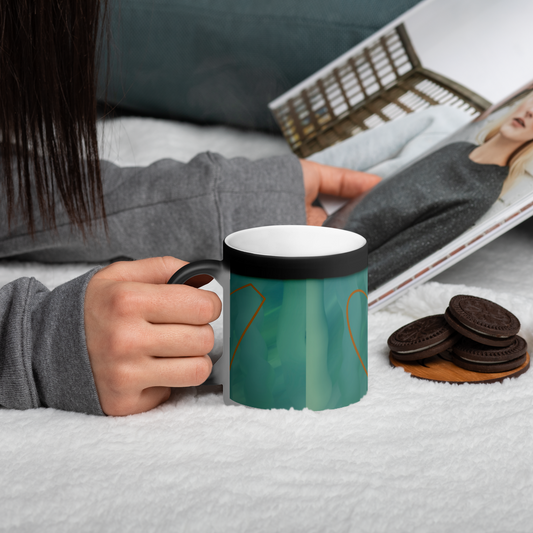 Black Retro Heart Magic Mug - Mod Visions