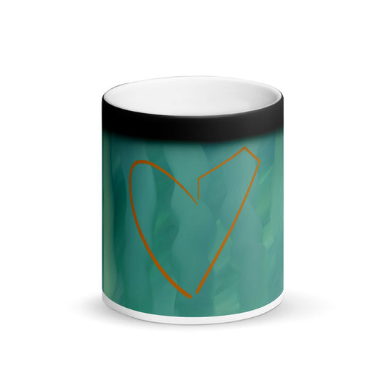 Black Retro Heart Magic Mug - Mod Visions