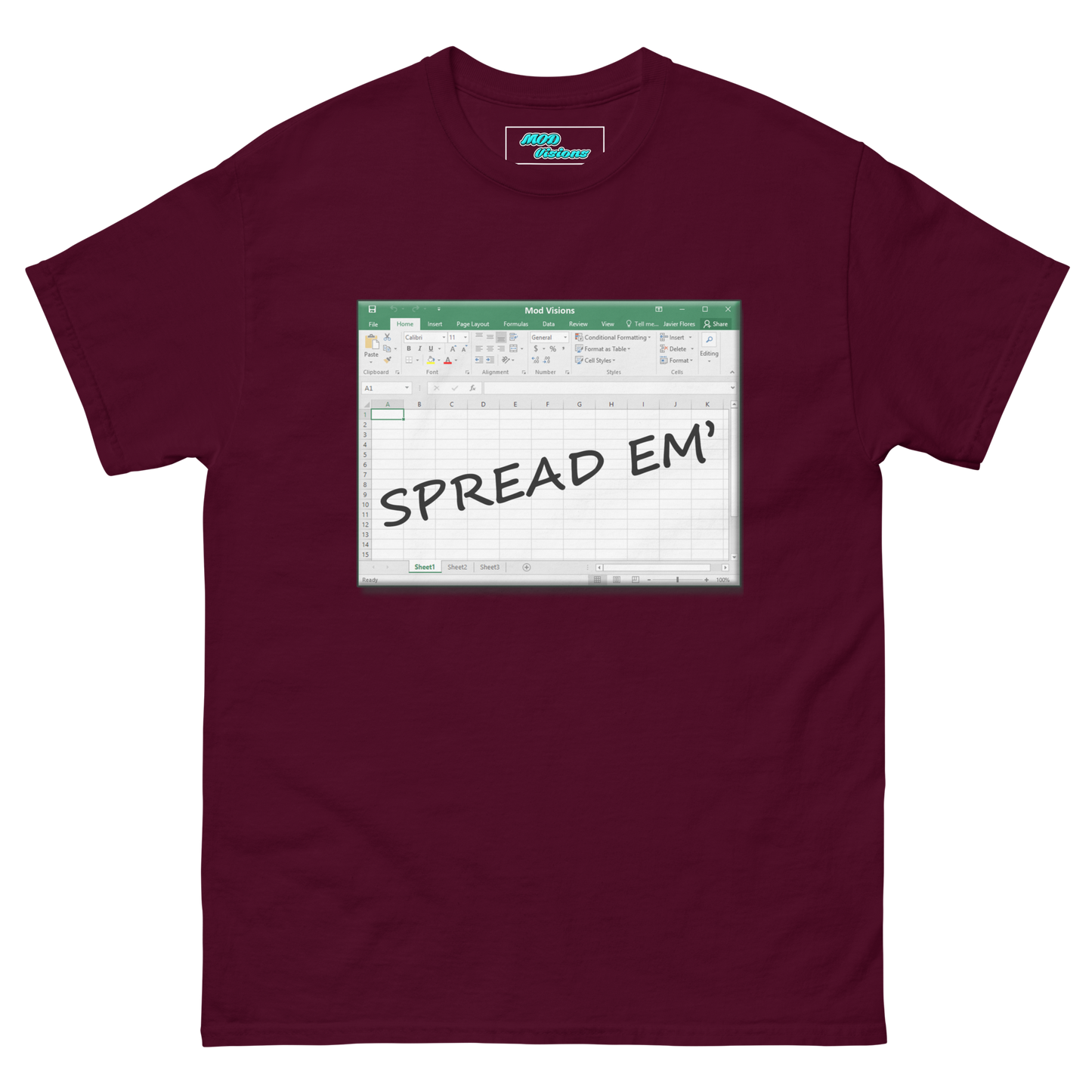 Spread Em' Excel Spreadsheet T-Shirt
