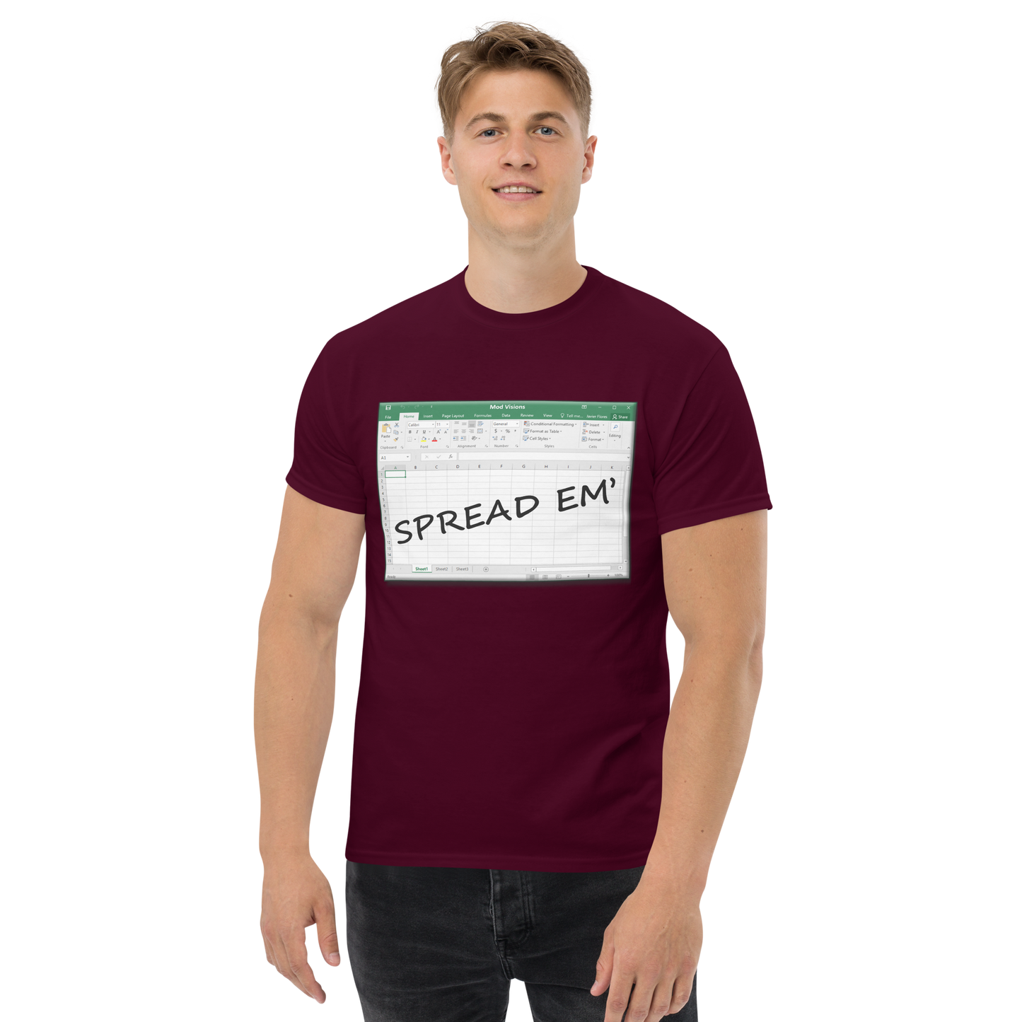 Spread Em' Excel Spreadsheet T-Shirt