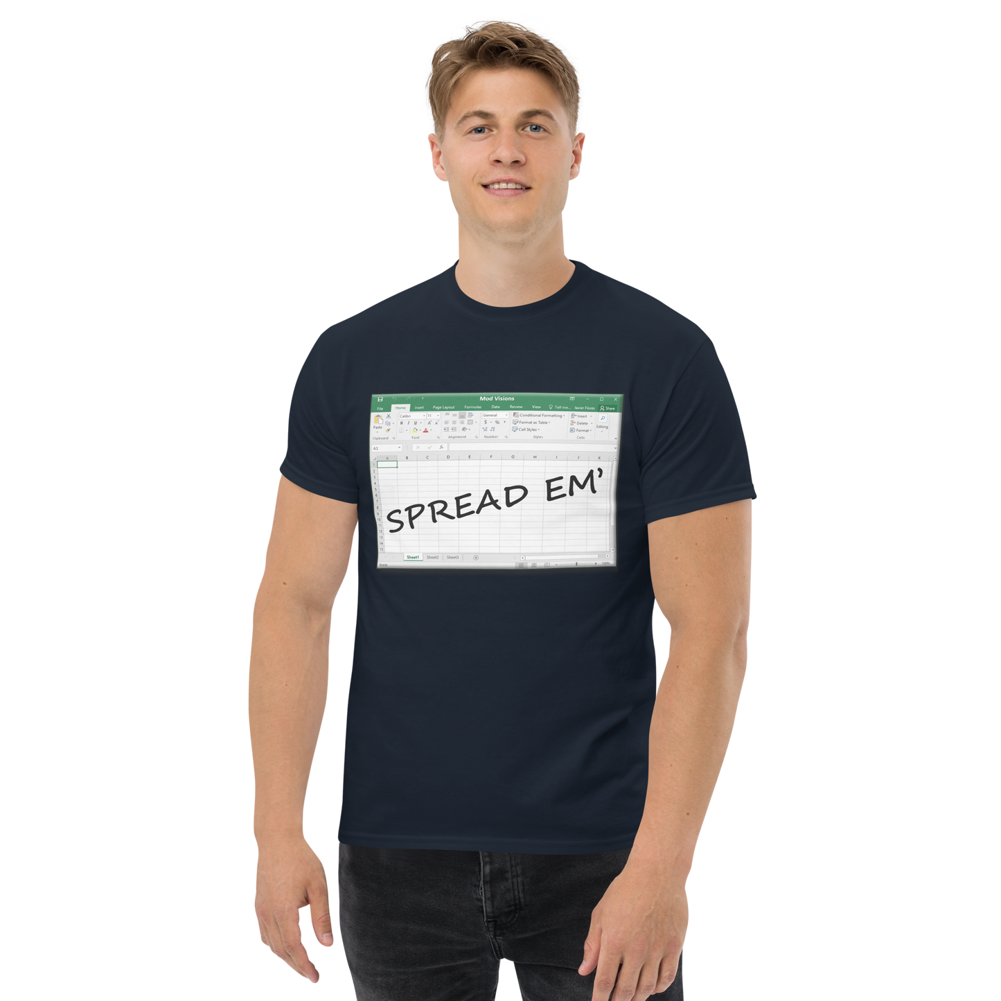 Spread Em' Excel Spreadsheet T-Shirt