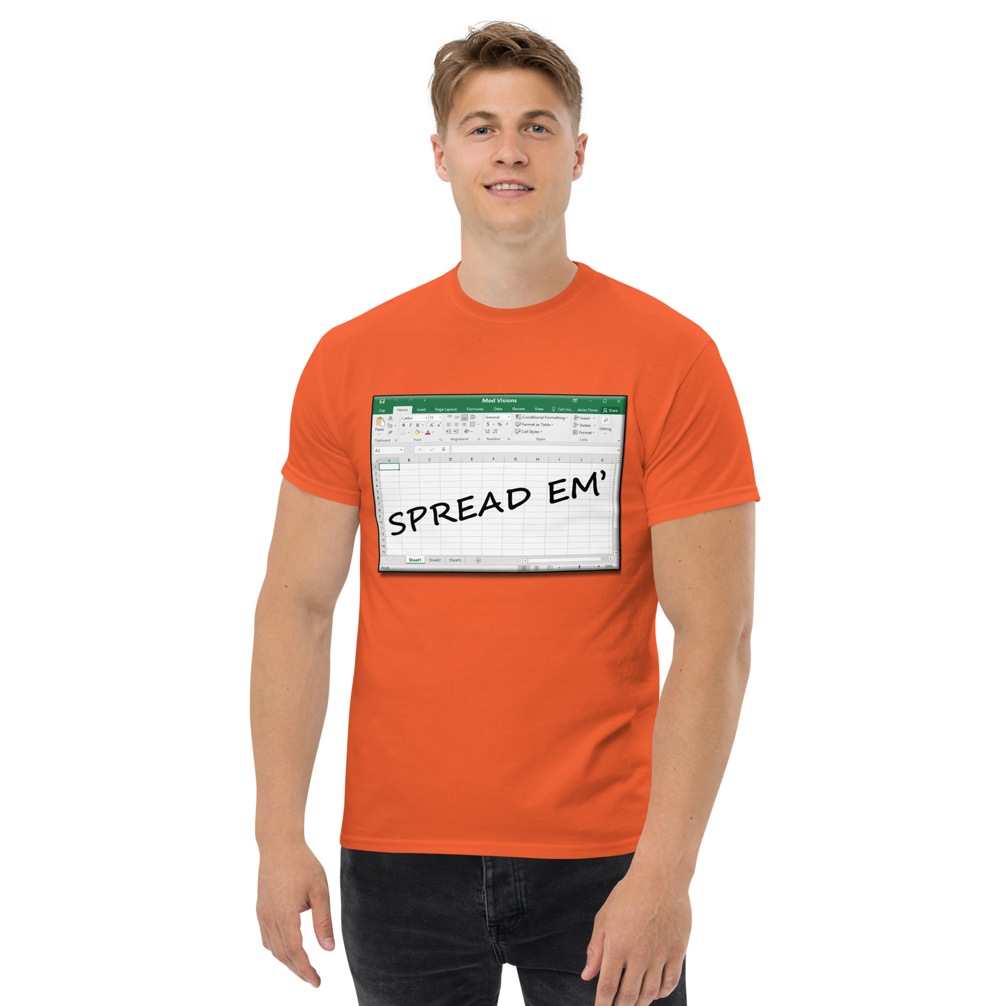 Spread Em' Excel Spreadsheet T-Shirt