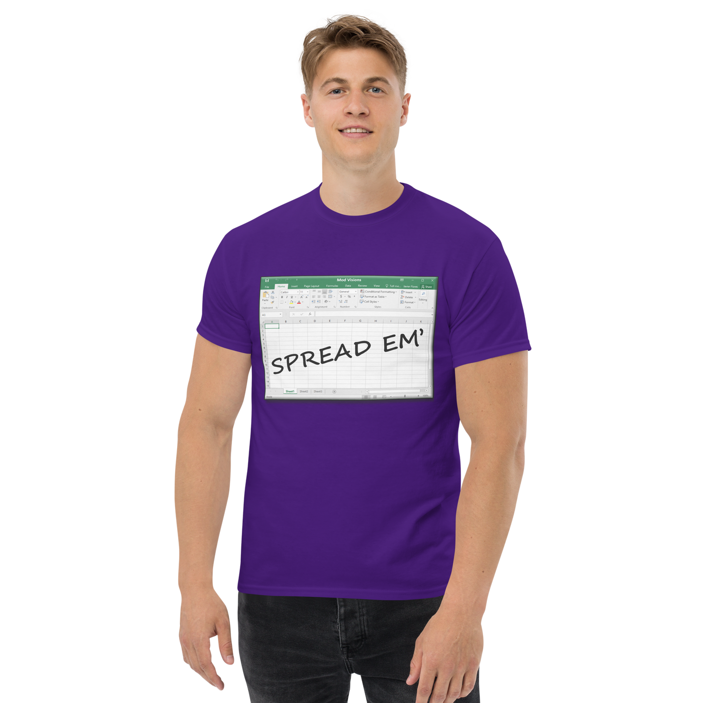 Spread Em' Excel Spreadsheet T-Shirt