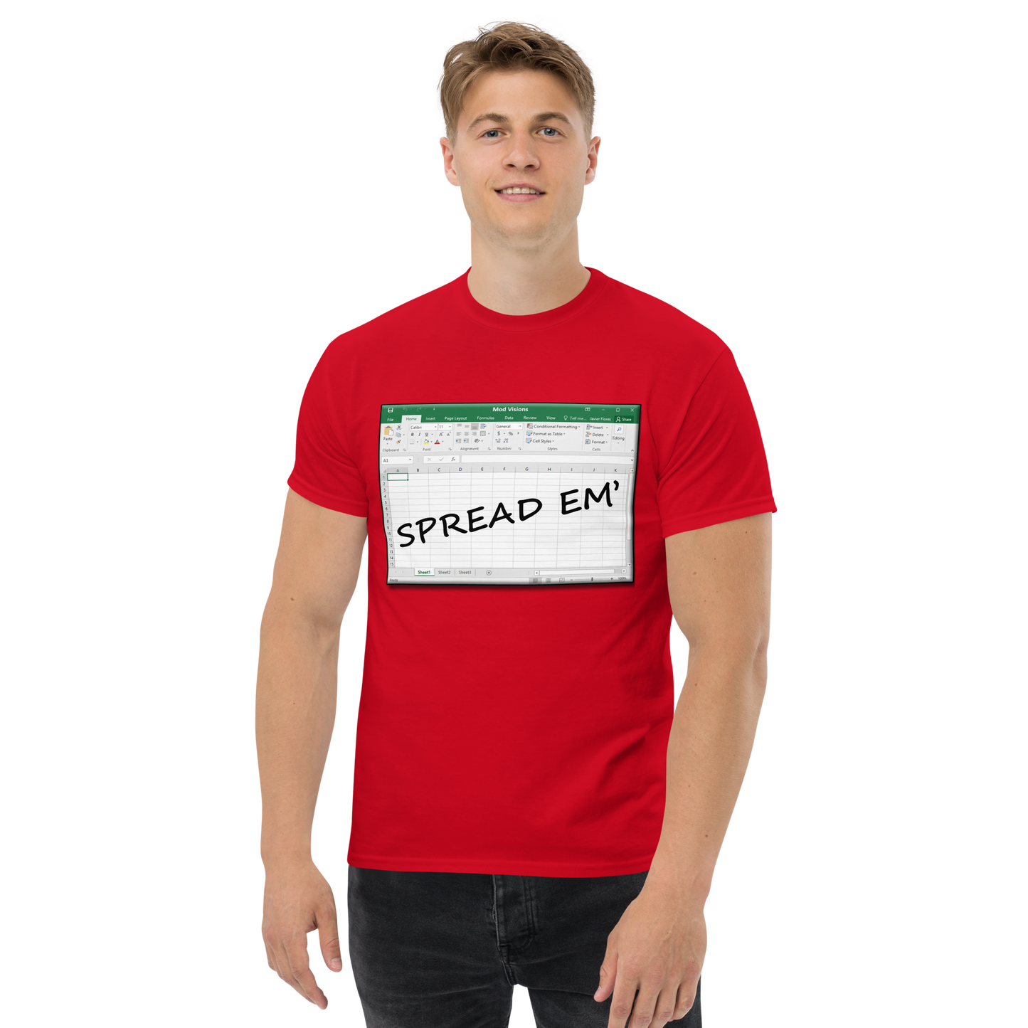 Spread Em' Excel Spreadsheet T-Shirt