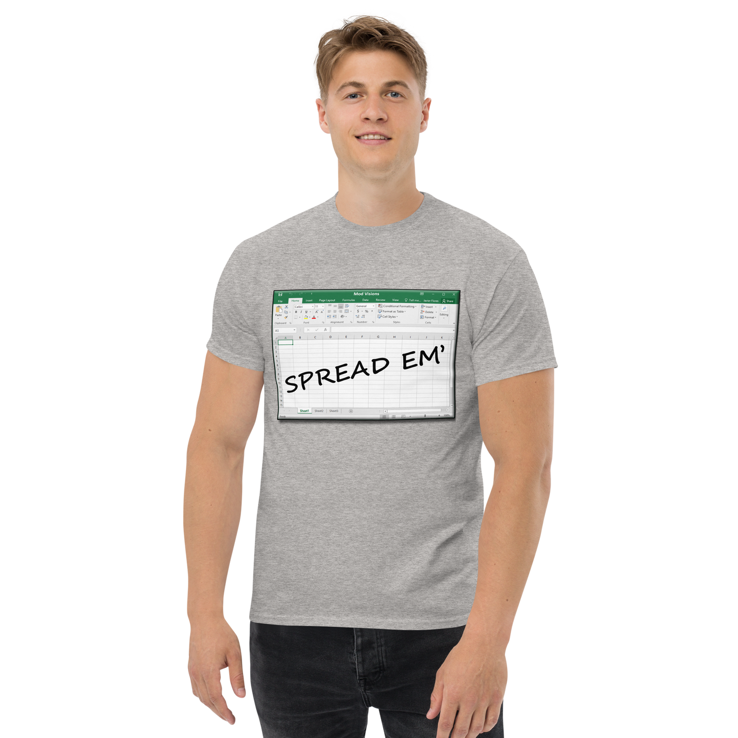 Spread Em' Excel Spreadsheet T-Shirt