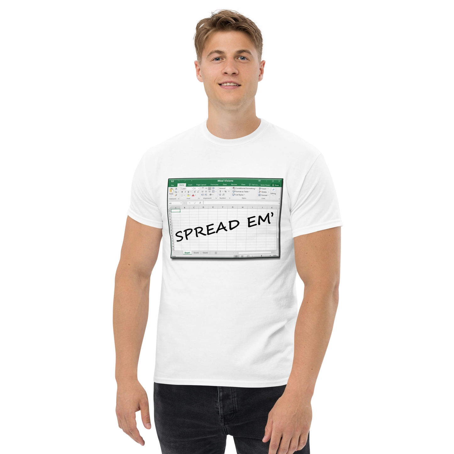 Spread Em' Excel Spreadsheet T-Shirt