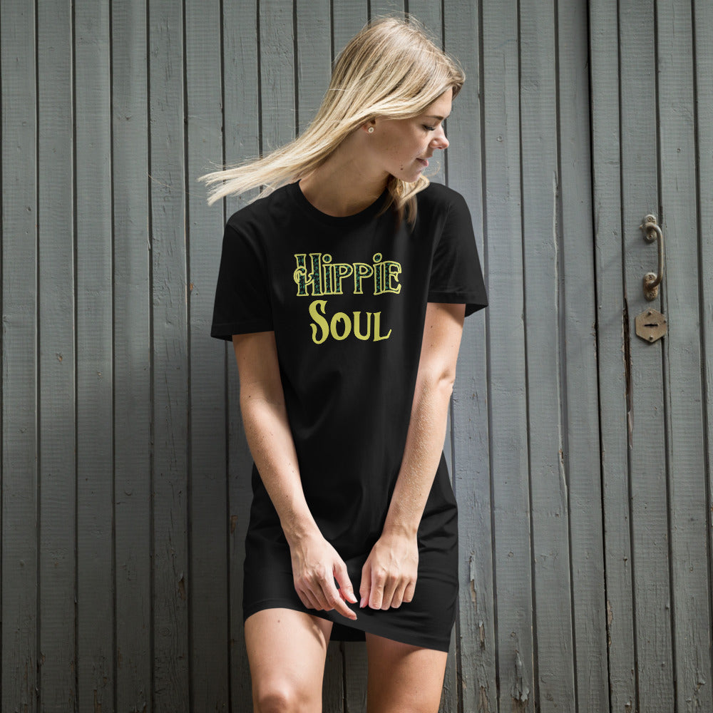 Organic cotton Hippie Soul T-Shirt Dress - Mod Visions
