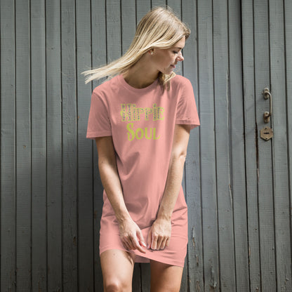 Organic cotton Hippie Soul T-Shirt Dress - Mod Visions
