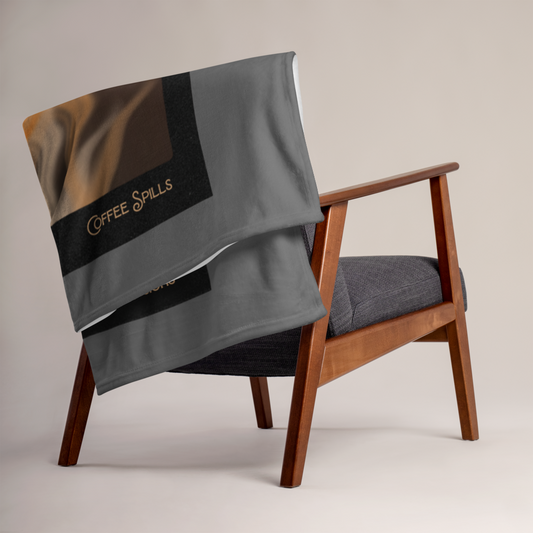 Coffee Spills Polaroid Throw Blanket - Mod Visions