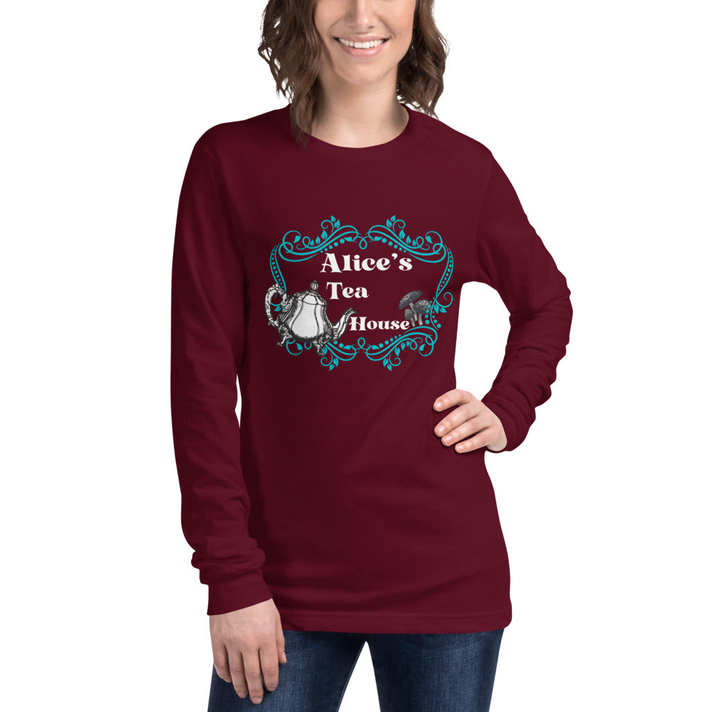 Alice’s Tea House Unisex Long Sleeve Tee - Mod Visions
