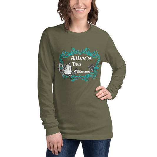 Alice’s Tea House Unisex Long Sleeve Tee - Mod Visions