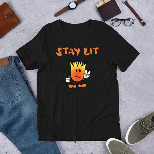 Mr Flame Stay Lit Unisex T-Shirt - Mod Visions