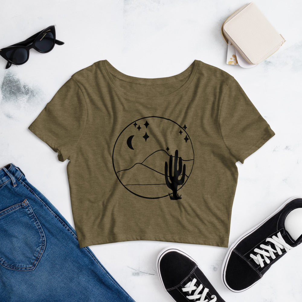 Desert Night Women’s Crop Tee - Mod Visions