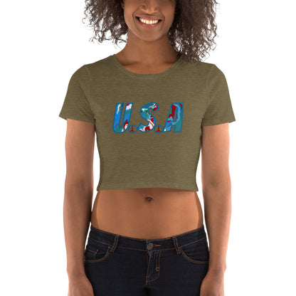 U.S.A Hippie Crop Tee - Mod Visions
