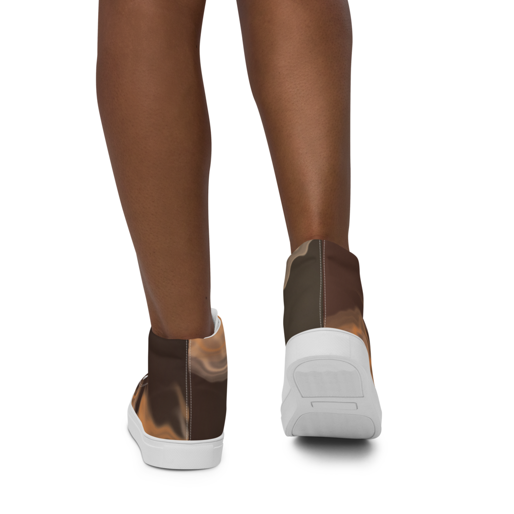 Women’s High Top Coffee Spills Canvas Shoes - Mod Visions