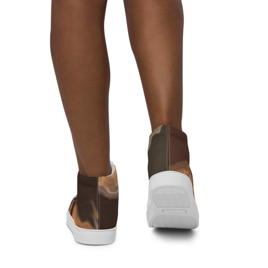 Women’s High Top Coffee Spills Canvas Shoes - Mod Visions