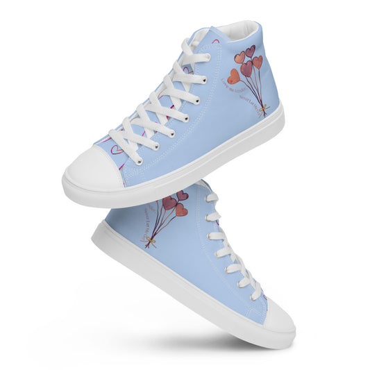 Women's Love Me High Top Canvas Shoes - Mod Visions