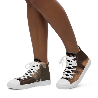 Women’s High Top Coffee Spills Canvas Shoes - Mod Visions