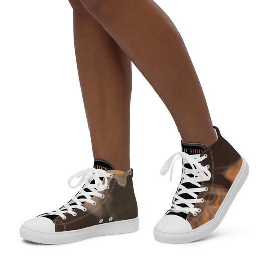 Women’s High Top Coffee Spills Canvas Shoes - Mod Visions