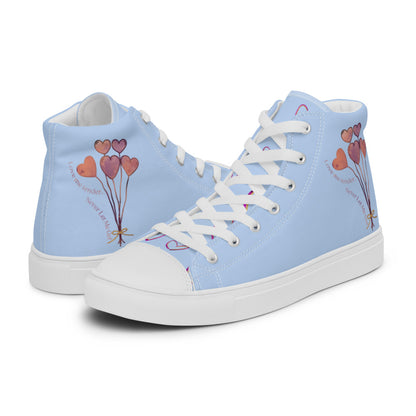Women's Love Me High Top Canvas Shoes - Mod Visions